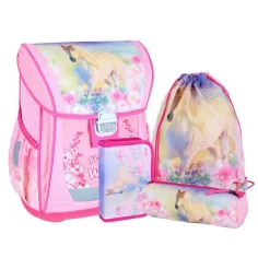 Spirit: Young and Wild rosa set di zaini scolastici 4 pezzi 38x28x17cm
