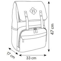 Spirit: Zaino color porpora con cinturini bianchi 47x33x17cm immagine 4