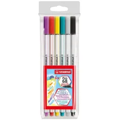 Stabilo: Pen 68 pennarello pennello set da 6 pezzi