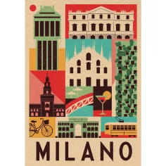 Stile nella città Milano puzzle da 1000 pezzi - Clementoni immagine 2