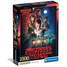 Stranger Things Stagione 1 Puzzle da 1000 pezzi con poster - Clementoni