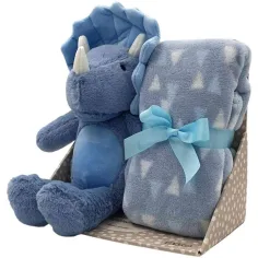 SweetDreams: Coperta e triceratopo di peluche in colore blu immagine 2
