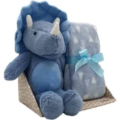 SweetDreams: Coperta e triceratopo di peluche in colore blu
