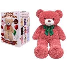 Teddy Greetings: Berry Hugs orsetto di peluche bianco in scatola regalo 120cm