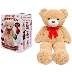 Teddy Greetings: Honey Hugs orso di peluche bianco in scatola regalo 120cm
