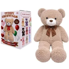 Teddy Greetings: Oat Cheer orso di peluche bianco in scatola regalo 120cm immagine 1