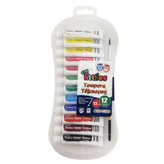 The Littlies: set di tempera colorata da 12 pezzi con pennello