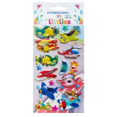 The Littlies: Set di adesivi puffi 3D volanti su foglio 10x22cm