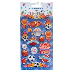 The Littlies: Set di adesivi 3D puffi sportivi su foglio 10x22cm
