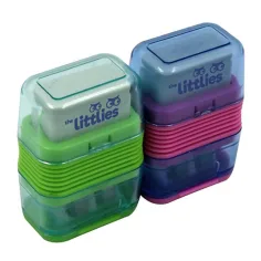 The Littlies: temperamatite a 2 fori con gomma in diverse varianti immagine 2
