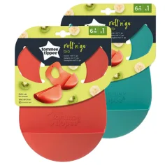 Tommee Tippee: Roll'N'Go bavaglino in silicone con spalline disponibili in diverse varianti
