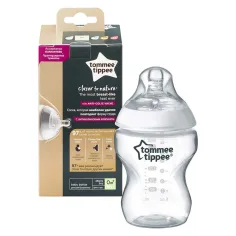 Tommee Tippee: Closer To Nature bottiglia trasparente 260ml (0 mesi+) immagine 2