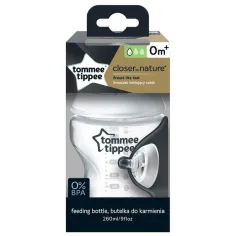 Tommee Tippee: Closer To Nature bottiglia trasparente 260ml (0 mesi+)