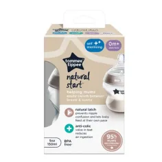 Tommee Tippee: Closer To Nature bottiglia trasparente 150ml (0 mesi+)
