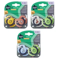 Tommee Tippee: FunFriends set di succhietti ortodontici da 2 pezzi in diverse varianti (0–6 mesi) immagine 2