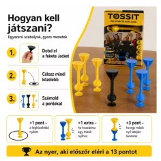 Tossit Starter Pack blu-giallo gioco da tavolo con dardi a ventosa in silicone immagine 3