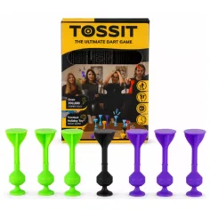 Tossit Starter Pack gioco di freccette con ventose in silicone, viola e verde