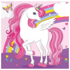 Tovaglia a strati di unicorno arcobaleno confezione da 20 pezzi