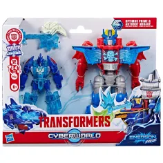 Transformers Cyberworld: Eroi d'alto mare Onda Energon Optimus Prime e Mirage - Hasbro