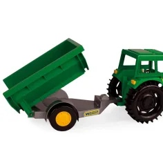 Trattore verde con rimorchio ribaltabile 38,5 cm - Wader immagine 3