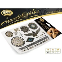 TyToo: Set di tatuaggi dorati con motivi egiziani 21x15cm immagine 2
