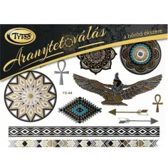 TyToo: Set di tatuaggi dorati con motivi egiziani 21x15cm