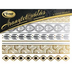TyToo: Set di tatuaggi dorati 21x15cm - Bracciale, cavigliera