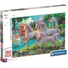 Unicorni alla cascata 180 pezzi super puzzle - Clementoni immagine 1