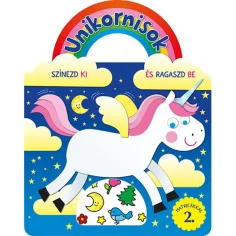 Unicorni - Colora e attacca con le etichette 2. quaderno di attività