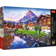 Villaggio alpino in Svizzera puzzle premium da 1000 pezzi - Trefl immagine 1