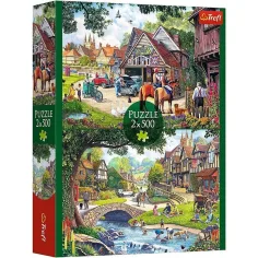 Vita idilliaca puzzle 2x500 pezzi - Trefl immagine 1