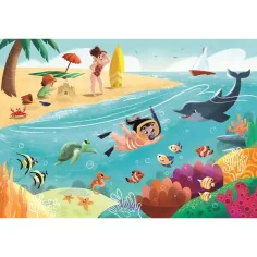 Vita in mare supercolor 2 in 1 puzzle 2x60 pezzi - Clementoni immagine 2