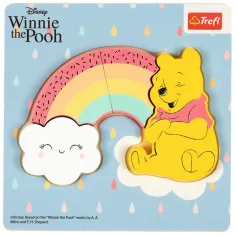 Winnie the Pooh puzzle in legno con forme arcobaleno - Trefl immagine 1