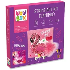 WowBox: Quadro di Filo con Luce LED - Fenicottero