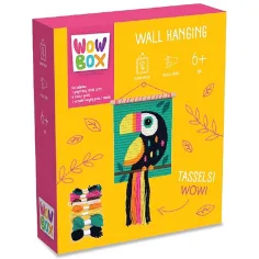 WowBox: Set creativo di decorazioni murali in macramè con motivo tucano immagine 1