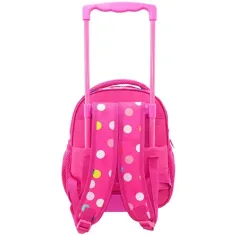 Zaino da asilo Minnie Mouse rosa con rotelle 27x10x31cm immagine 2