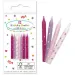 12 candele di compleanno rosa