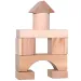 50 blocchi da costruzione in legno naturale