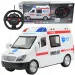 Ambulanza telecomandata RC con effetti luminosi, scala 1/48, 27 MHz, 23 cm