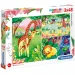 Amici della giungla Supercolor puzzle 3 in 1 da 3x48 pezzi - Clementoni