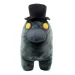Among Us peluche nero da 25 cm con cappello