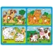 Animali con i loro cuccioli - puzzle in legno con pomelli - Woodyland
