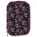Ars Una: Astuccio multistrato Pearl Blossom Black con fiori 15,5x22,5x4,5cm
