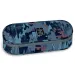 Ars Una: Astuccio ovale Hyde con motivo mimetico blu 23x5,5x9cm