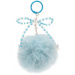 Ars Una: Borsa con pompon e fiocco decorato con perline - blu