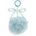 Ars Una: Borsa con pompon e fiocco decorato con perline - blu