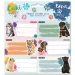 Ars Una: Etichette per quaderni confezionate "Dolci animali - Zampe coraggiose" 3x6 pezzi