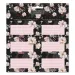 Ars Una: Etichette per quaderni confezionate con motivo floreale Flowery, set da 3x6 pezzi
