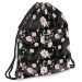 Ars Una: Flowery Black zaino da ginnastica floreale per adolescenti, sacca sportiva 37,5x46 cm