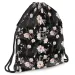 Ars Una: Flowery Black zaino da ginnastica floreale per adolescenti, sacca sportiva 37,5x46 cm